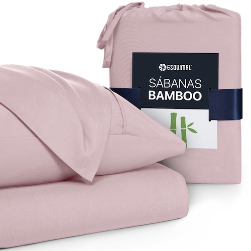 Sábanas Matrimonial De Bambú / Bamboo Ultra Suaves Y Frescas Rosa ESQUIMAL.