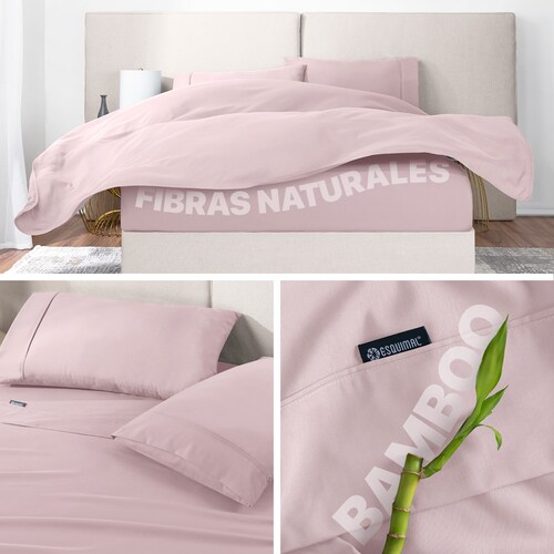 Sábanas Matrimonial De Bambú / Bamboo Ultra Suaves Y Frescas Rosa ESQUIMAL.