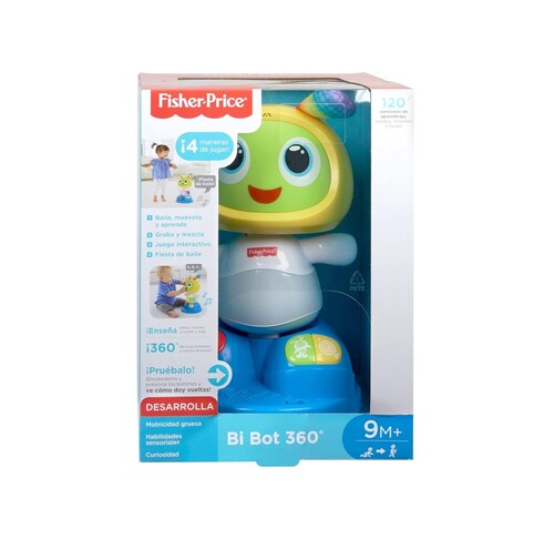 Fisher Price Bi Bot 360 Baila, Muevete y Aprende Más de 120 Canciones de Aprendizaje.