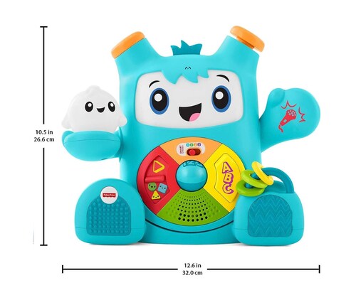 Fisher Price Rocki ¡Aprende, Baila y Graba! Más de 100 Canciones, Sonido, Melodias y Frases 6-36M.