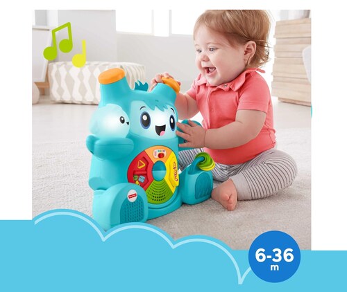 Fisher Price Rocki ¡Aprende, Baila y Graba! Más de 100 Canciones, Sonido, Melodias y Frases 6-36M.