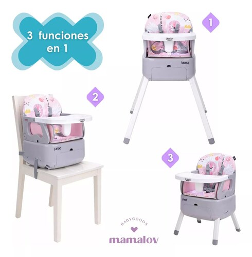 Silla 3 En 1 Bony Para Bebé Lifestyle By Infanti Rosa Bhc017