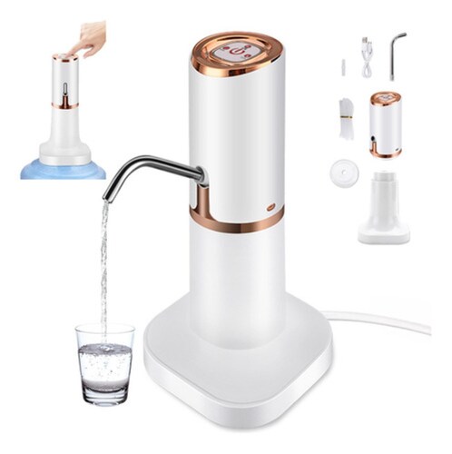 Dispensador De Agua Electrico Bomba De Agua Para Mesa,balde BLANCO/DORADO
