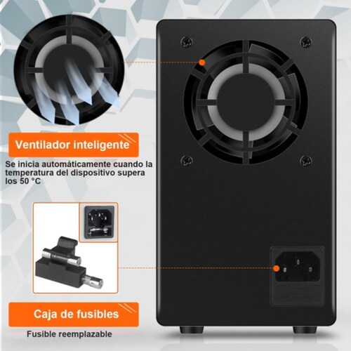 Fuente De Alimentación Regulable Laboratorio negro