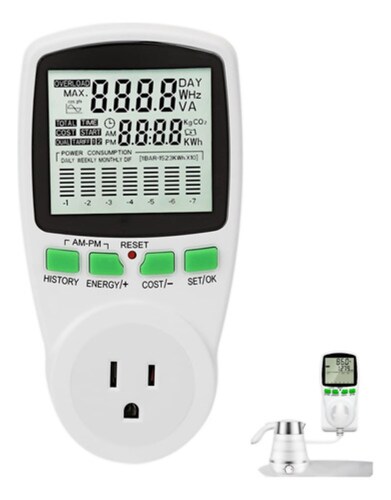 Medidor De Consumo Eléctrico Luz ,ahorrador De Electricidad blanco