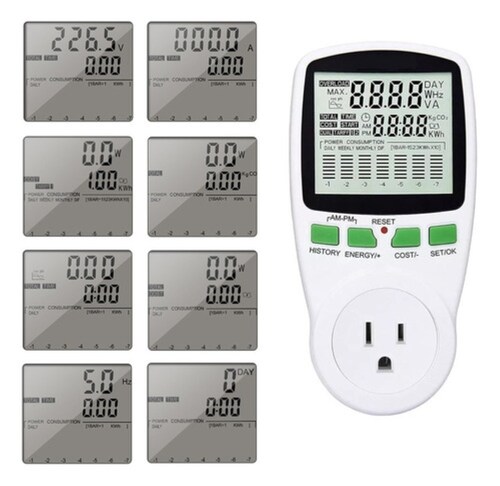 Medidor De Consumo Eléctrico Luz ,ahorrador De Electricidad blanco