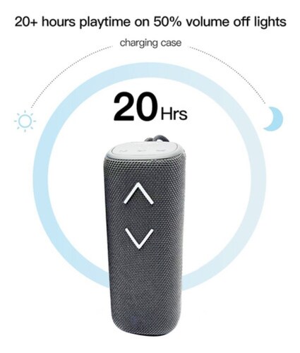 Bocina Bluetooth Portátil Altavoz Recargables Gris