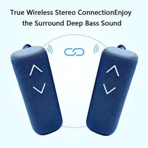 Bocina Bluetooth Portátil Altavoz Recargables Azul