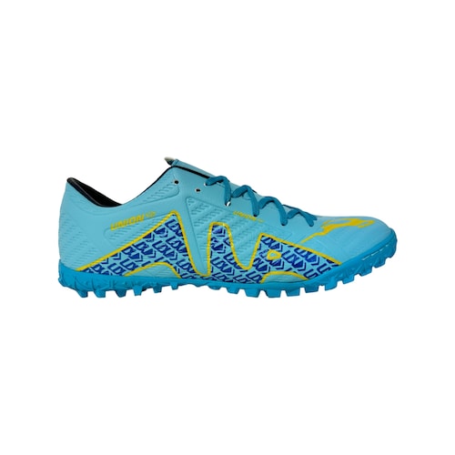 Tenis Futbol Rapido Fut7 Union Turquesa Amarillo.