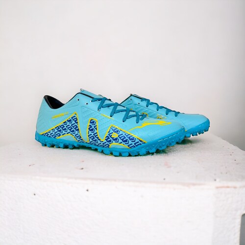 Tenis Futbol Rapido Fut7 Union Turquesa Amarillo.