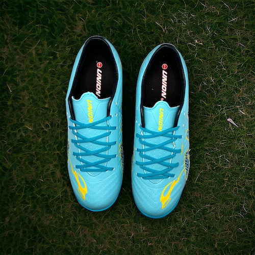 Tenis Futbol Rapido Fut7 Union Turquesa Amarillo.