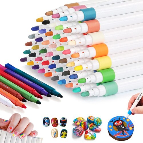 Plumones Punta Pincel Brush Pintura Acrílica 48pz