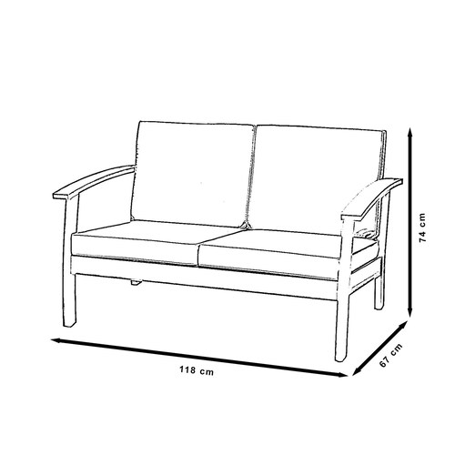 Juego de Jardín Exterior de Madera, Sala de Jardín, Muebles para Jardin Exterior 