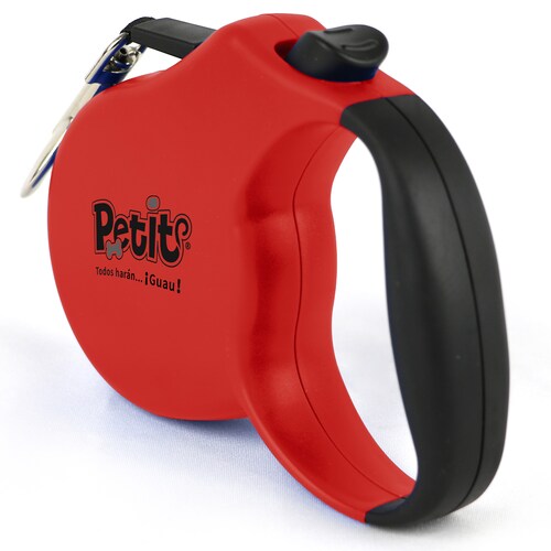 Correa Grande para Perro Petit Retráctil PRO Durable Rojo.