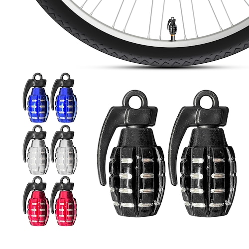 Tapón Pivote Cubre Válvula Bicicleta Moto Carro Negro