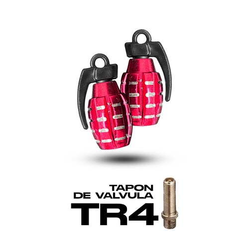 Tapón Pivote Cubre Válvula Bicicleta Moto Carro Rojo