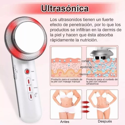 Cavitador Ultrasonico 3 En 1 P/ Masaje Corporal Adelgazante