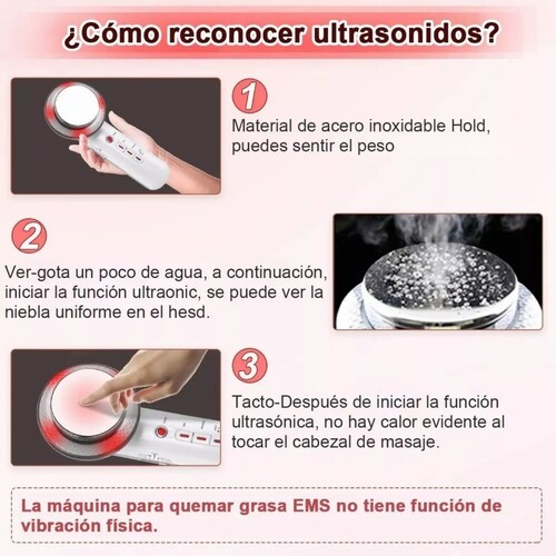 Cavitador Ultrasonico 3 En 1 P/ Masaje Corporal Adelgazante