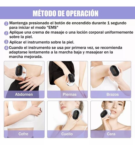 Masajeador De Radiofrecuencia 4 Led Luz Rf+slim+ems 4 En 1.