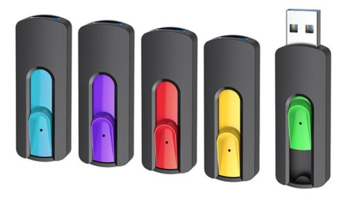 5 Piezas Memoria Usb 2.0 Topesel De 64 Gb, negro