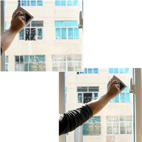 Limpiador Magnético Ventanas Vidrio Limpieza Accesorio Hogar Azul