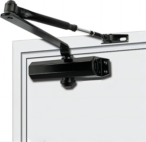 Cierra Puertas Hidráulico Aluminio Plateada De 45-85kg,negro