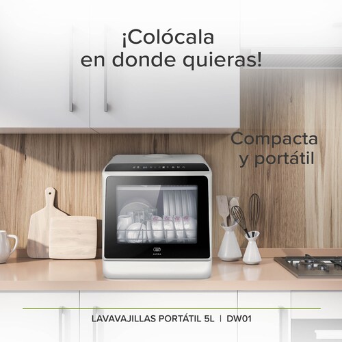 Lavavajillas Portátil 5 Programas 5L Lavaplatos Avera DW01