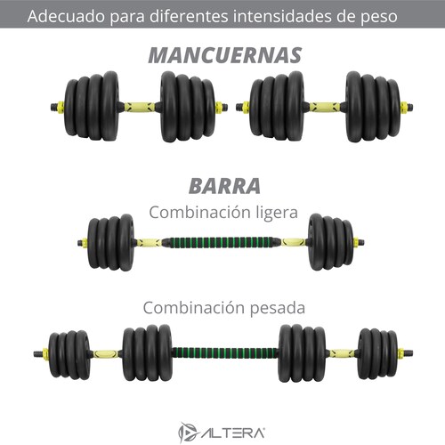 Set 40kg Mancuernas y pesas Ajustable Altera