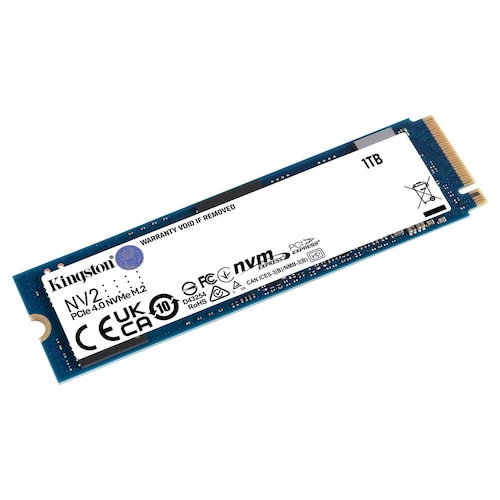 Unidad de Estado Sólido Kingston NV2 de 1 TB, M2 2280, NVMe PCIe Gen 4X4, 3500/2100 MB/s.
