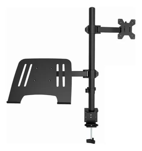 Soporte De Monitor Dual Para Monitor Y Portátil negro