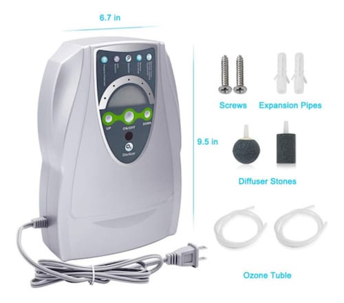 Purificador Generador Ozono Desinfectante D/agua/aire 5 Es 1 Gris