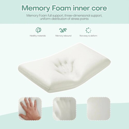 Almohadas Memoria Foam Gel Ortopedicas Cervical Regulable negro