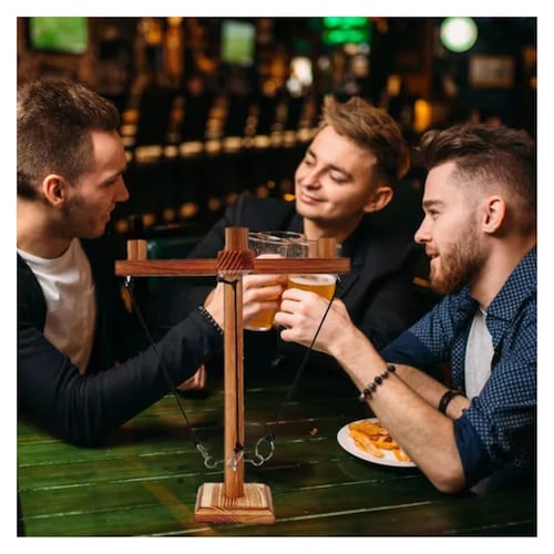 Juegos De Lanzamiento De Gancho Y Anillo Para Bar Y Fiesta 4 marron