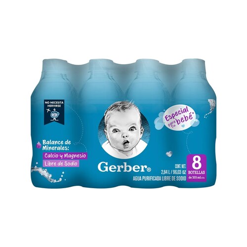 Agua Gerber Paquete con 8 Piezas de 355 ml c/u