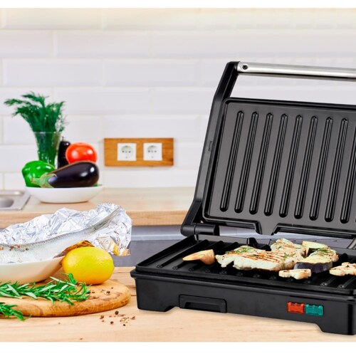 Parrilla grill electrica doble plancha 