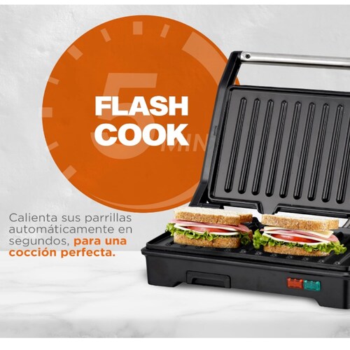 Parrilla grill electrica doble plancha 