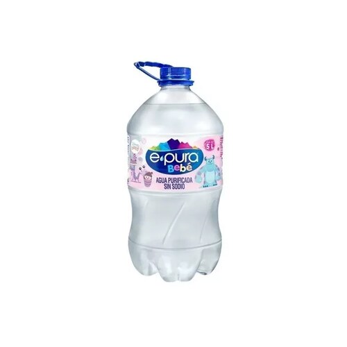 4 Piezas de Agua Epura para Bebé Purificada sin Sodio de 5 litros c/u