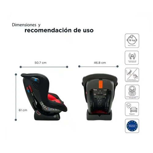 AUTOASIENTO D'BEBE LUX CONFORT ROJO END12**