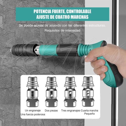 Pistola De Fijación De Pared De Clavos C/50 Clavos Portátil AZUL