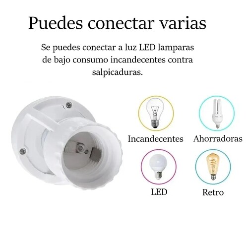 Socket Interruptor luz Sensor movimiento Base detectora E27 110V soporte lámpara foco led casa