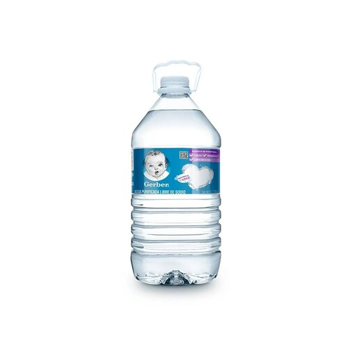 Agua Purificada Gerber Libre de Sodio 6 Piezas de 4 litros c/u