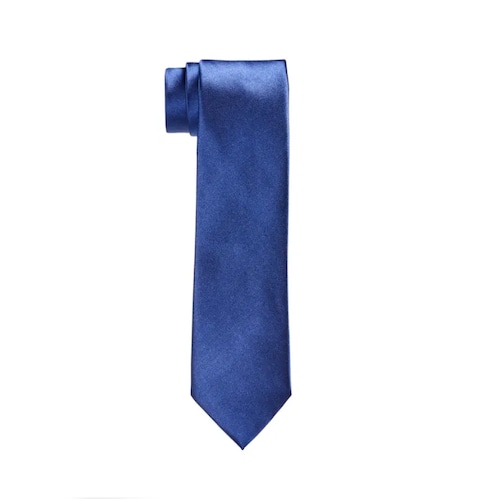 Set Juego de Corbata de Seda Azul Liso y Estuche Corbatero de Viaje en Vinipiel