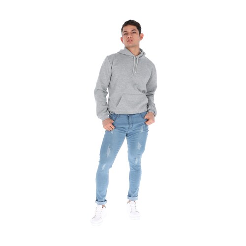 Skinny Jeans Pantalones De Mezclilla Para Hombre Color Azul Claro