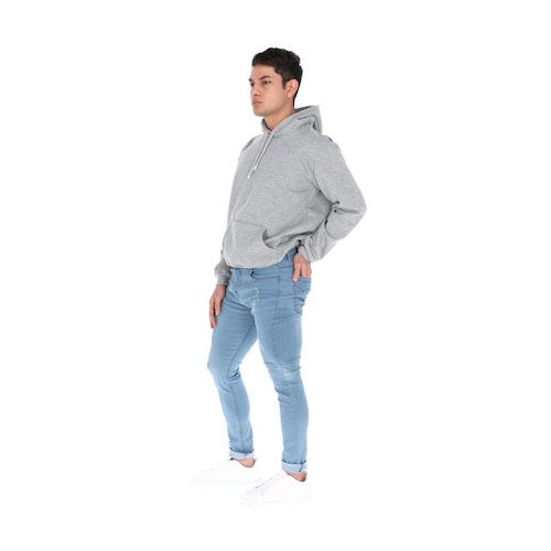 Skinny Jeans Pantalones De Mezclilla Para Hombre Color Azul Claro
