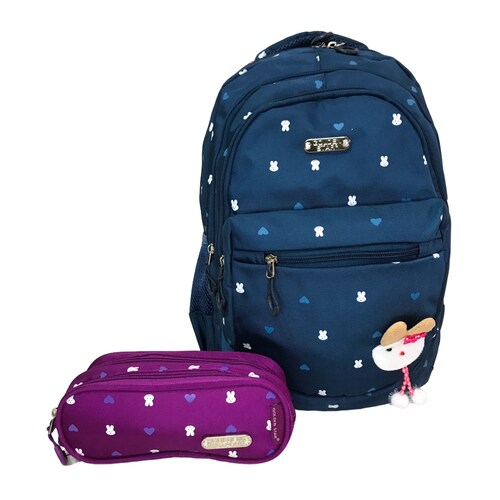 Kit Mochila Y Lapicero Golden Star Conejo.