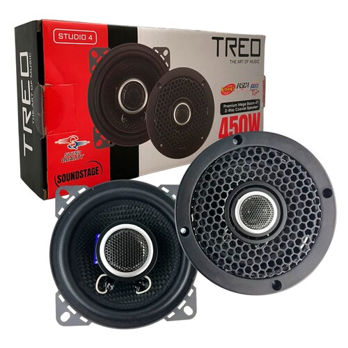 Bocinas Coaxiales 4 Pulgadas Stdio4 Treo 2 Vías 450w 45w Rms.