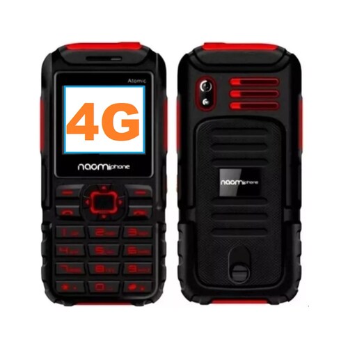 Celular 4G Naomi Atomic Uso Rudo Adulto Mayor Bocina Grande Volume Fuerte.