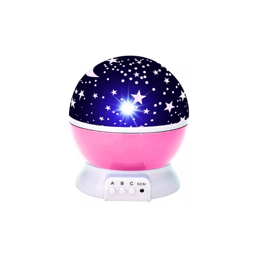 Lampara Proyector Estrellas Luz Led Giratoria Bebe Niños.