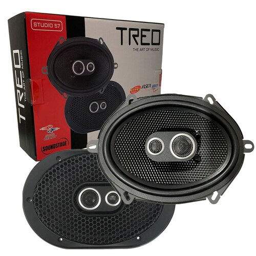 Bocinas Coaxiales 5x7 Pulg Treo STUDIO57 55 Watts RMS 3 Vías.