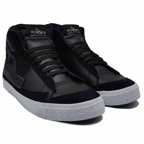 Tenis Pirma 6031 Negro Blanco Hombre Casuales Bota Sneakers Retro Piel.